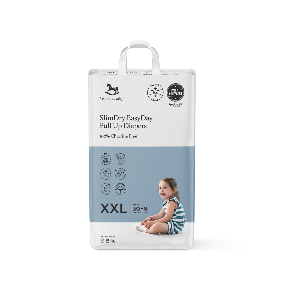 Applecrumby SlimDry EasyDay Pants Diapers - XXL30