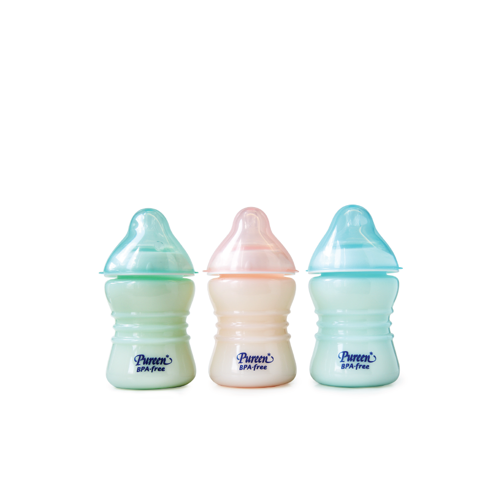 Pureen Natural Flow Bottle 8oz (Assorted Color)