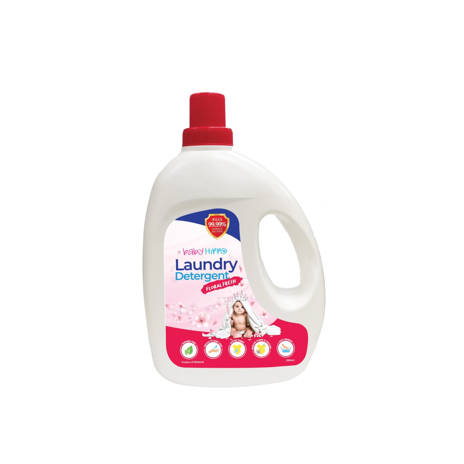 Baby Hippo Laundry Liquid Detergent - 2000ML