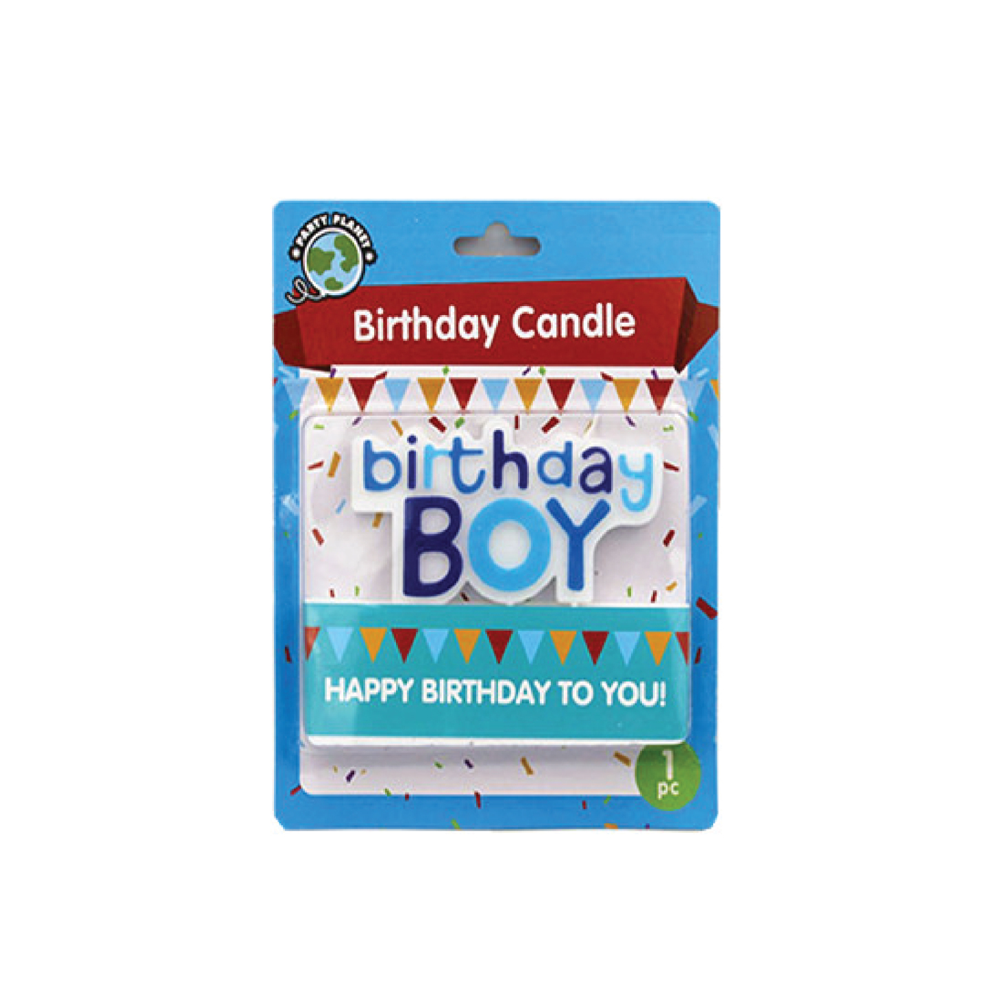 Party Planet Birthday Boy Die Cut Candle (Model No: 11015)