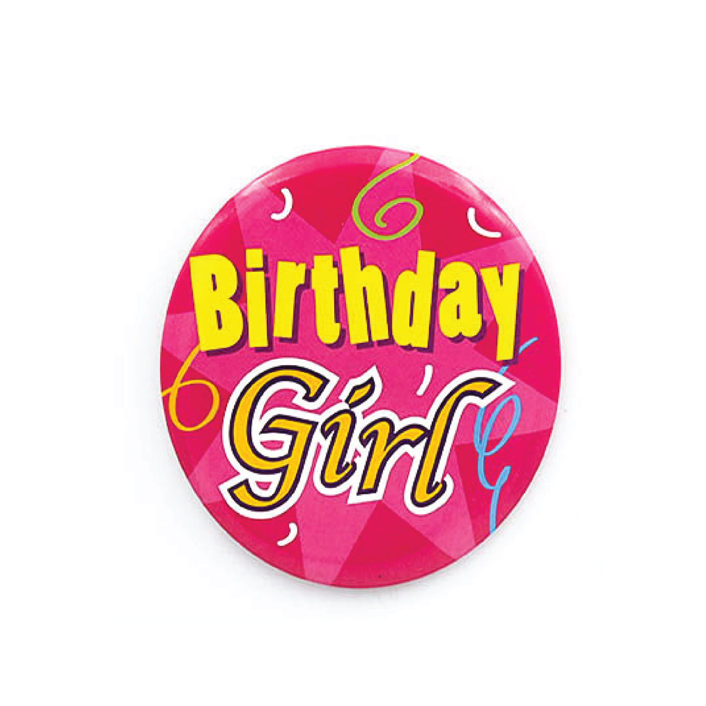 Party Planet Jumbo Button Birthday Girl (Model No: 0066)