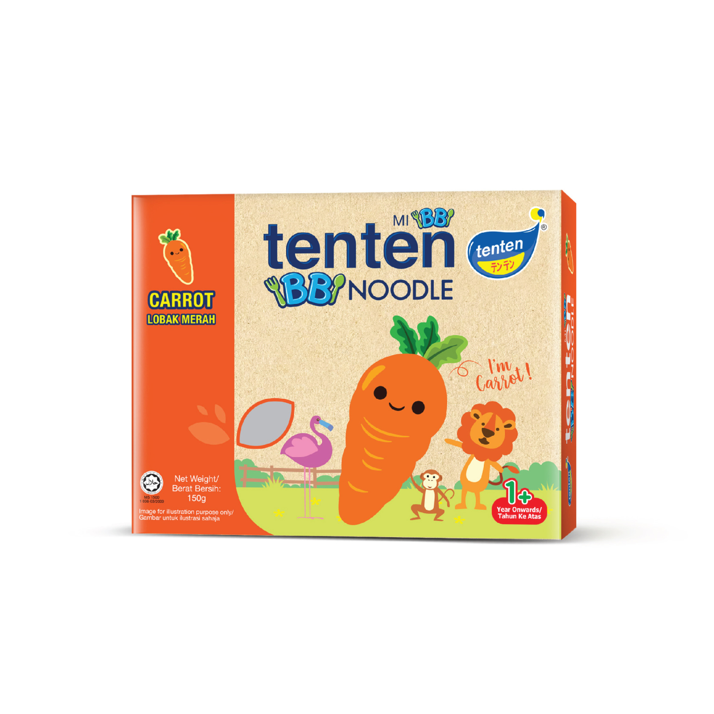Tenten Baby Noodle 150g - Carrot