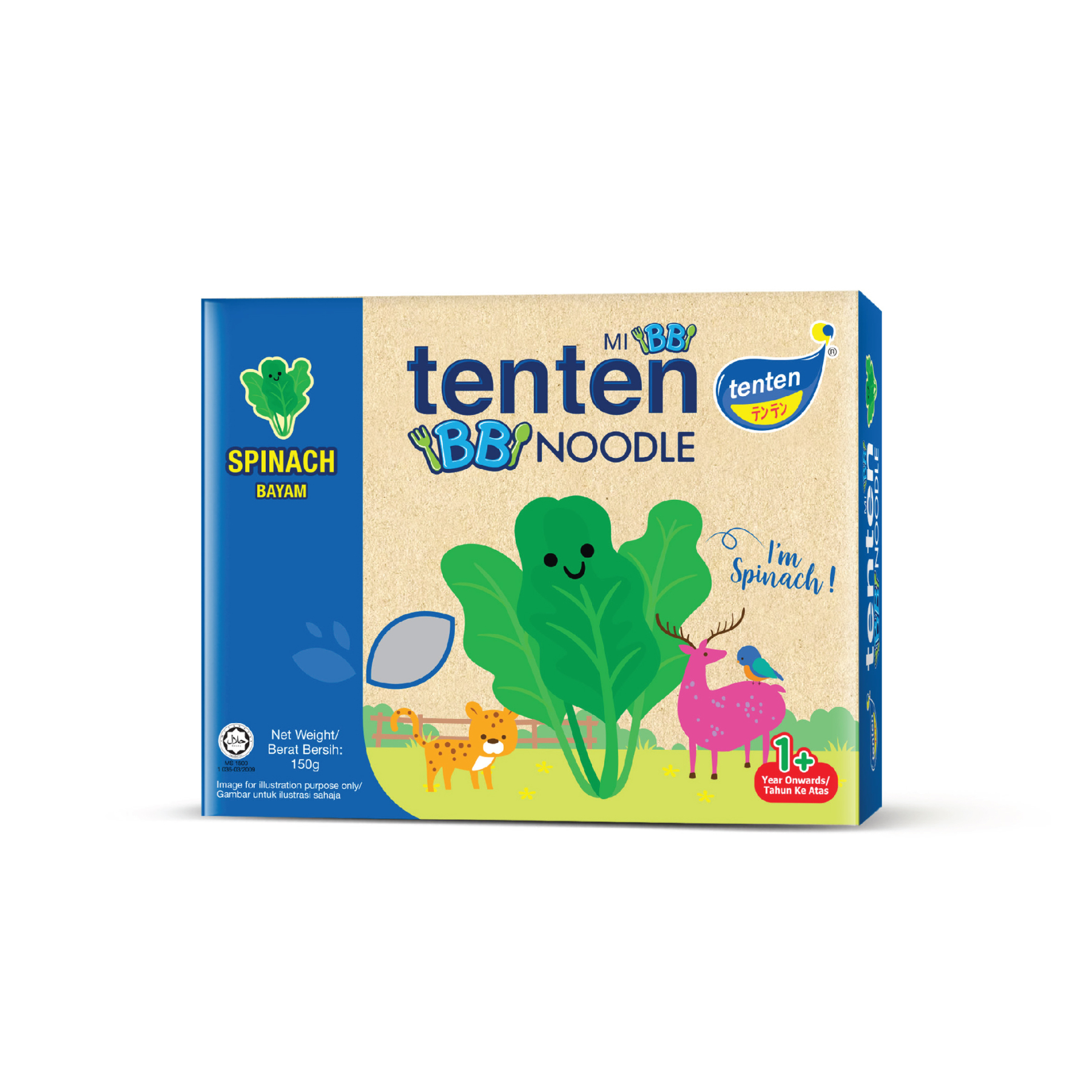 Tenten Baby Noodle 150g - Spinach