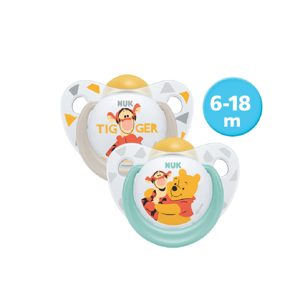 Nuk Latex Soother S2 Disney Plus Teethers & Pacifiers (6 Months +) - Assorted Colors (2 pieces)