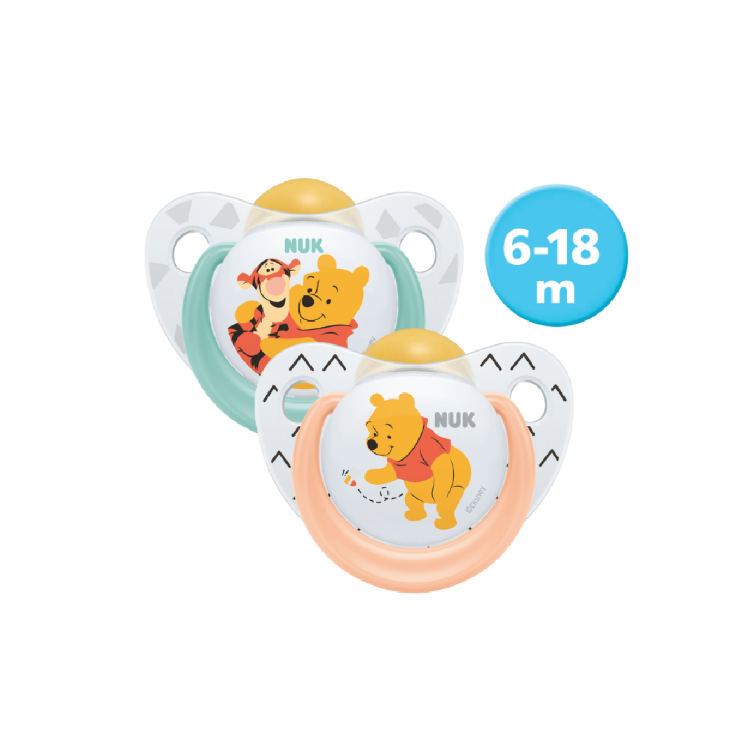 Nuk Latex Soother S2 Disney Plus Teethers & Pacifiers (6 Months +) - Assorted Colors (2 pieces)