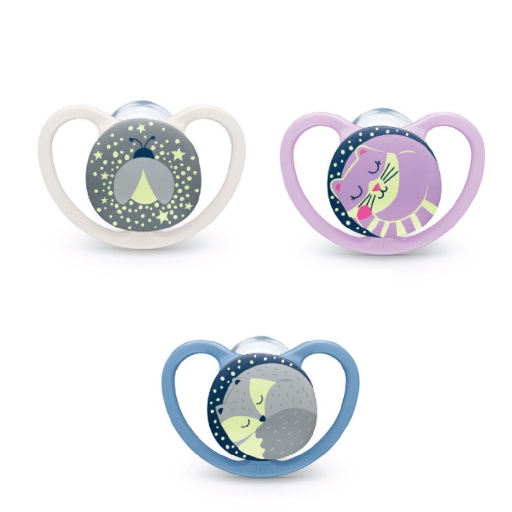 Nuk Silicone Soother S3 Spcae Night (18 Months +) Teethers & Pacifiers - Assorted Design (1 piece)