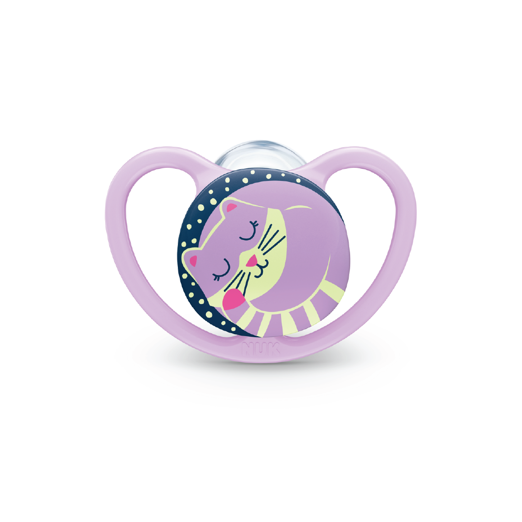 Nuk Silicone Soother S3 Spcae Night (18 Months +) Teethers & Pacifiers - Assorted Design (1 piece)