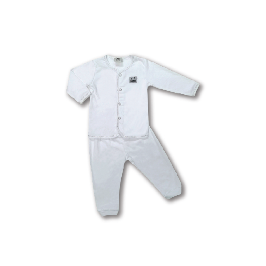 CUDDLES BABY SUIT(BSW1022-WHT-NB)