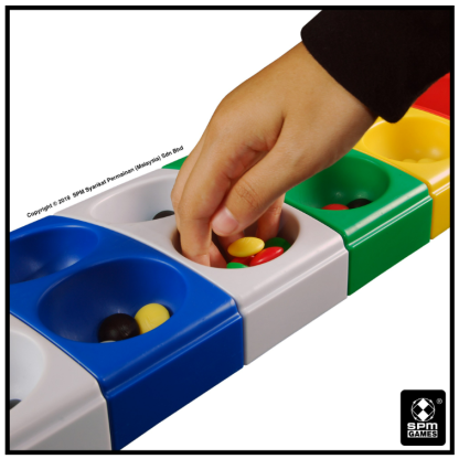 Congkak 16-Holes Colourful And Foldable (MSPM109)