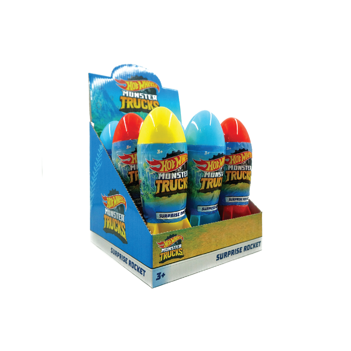 CK-Hot Wheels Monster Truck Surprise Rocket - Blue/Red/Yellow