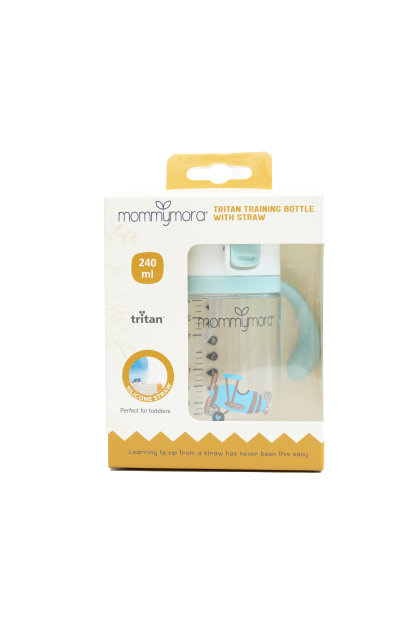 MOMMYMORA TRITAN TRAINING BTL 240ML GRY / BLU