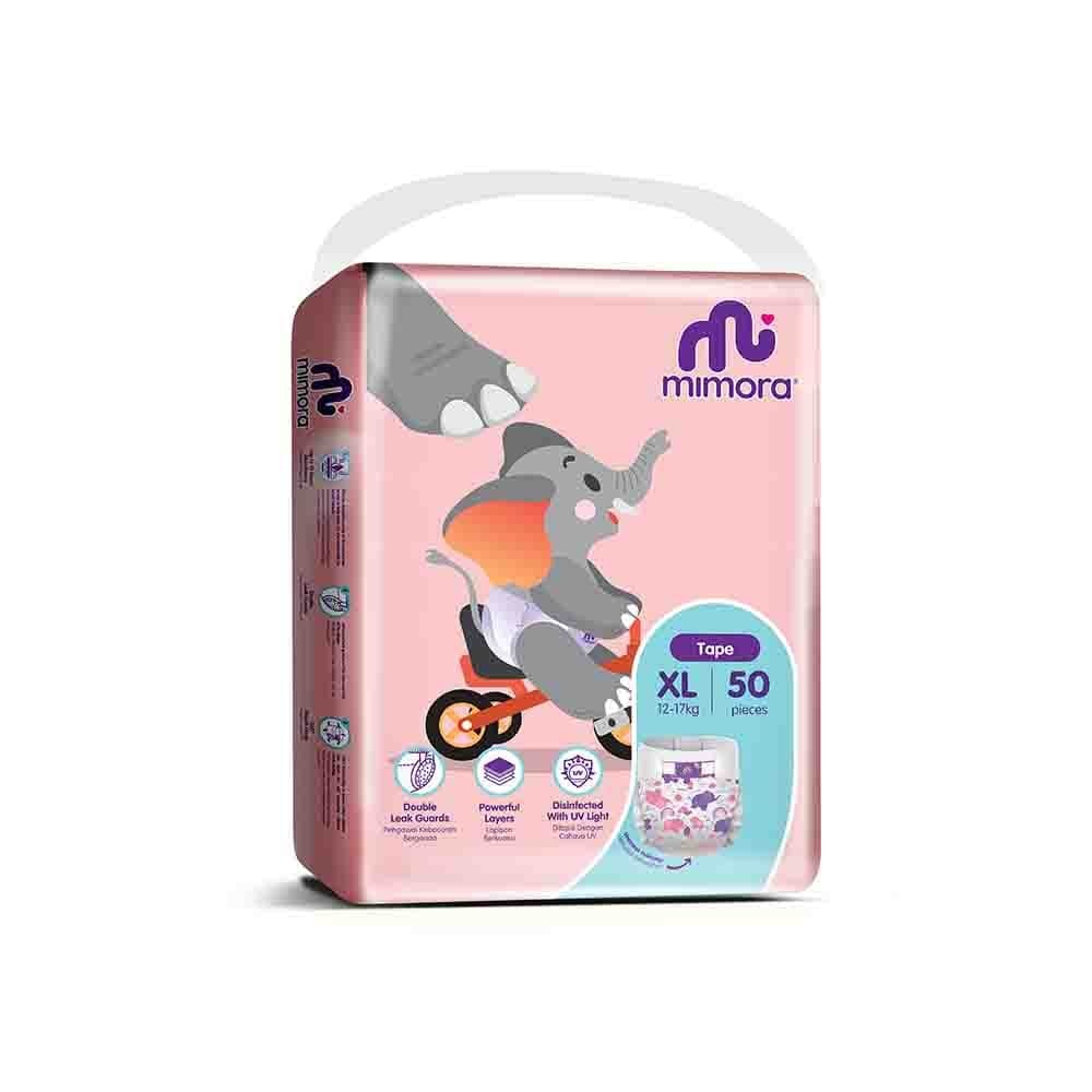 Mimora Chlorine Free Tape Diapers XL50
