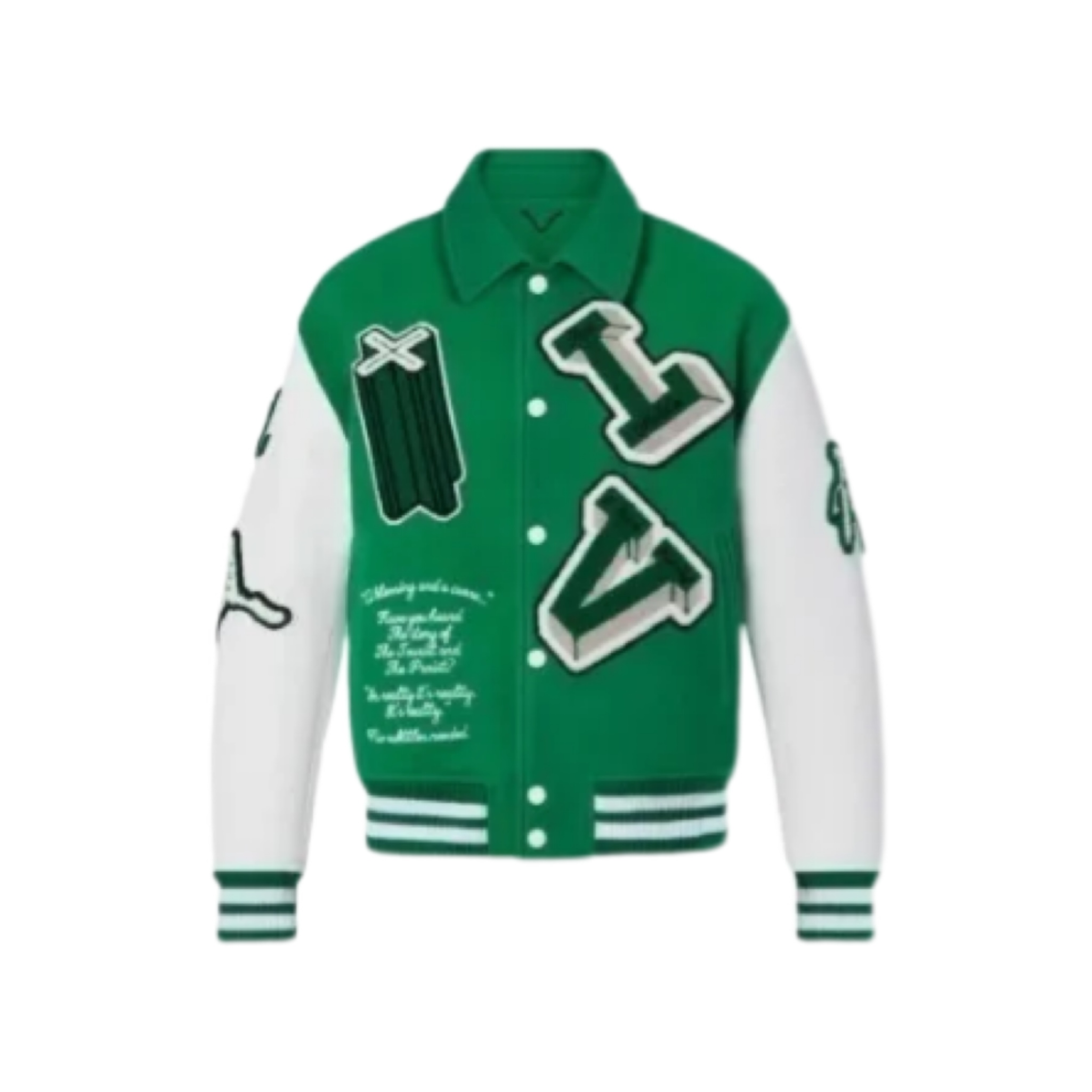 LV/FW21ショーコレクション 緑の野の魔法 棒球ジャケット ルイ・ヴィトン