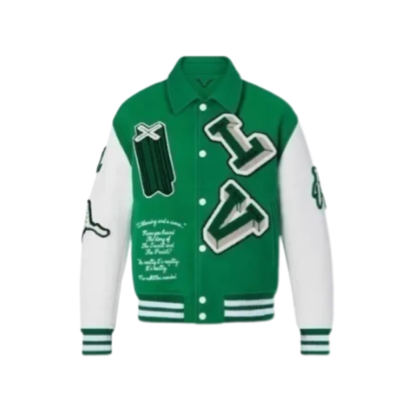 LV/FW21ショーコレクション 緑の野の魔法 棒球ジャケット ルイ・ヴィトン