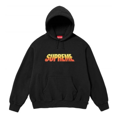 Supreme GRADIENT HOODED グラデーションロゴプリント フード付きスウェットシャツ 男女兼用