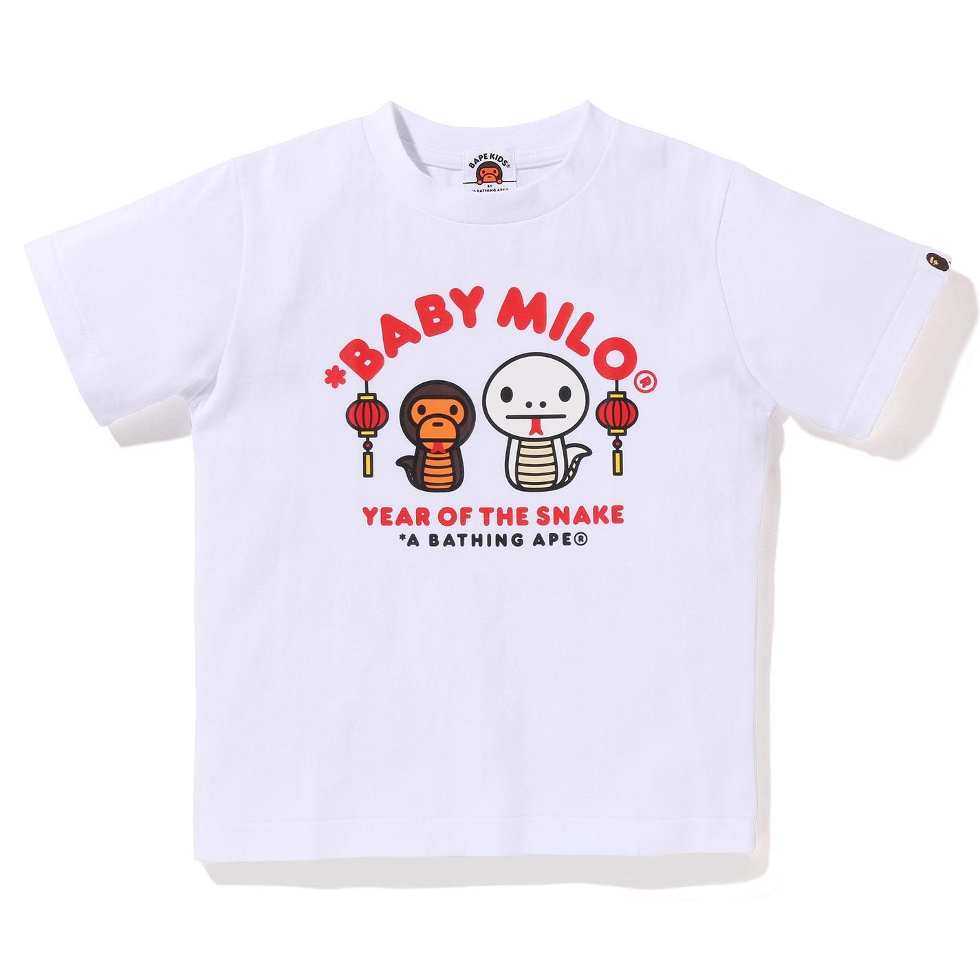 BAPE 蛇年 コットン ラウンドネック 半袖 Tシャツ