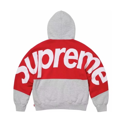 背面に大きなマイクロロゴプリントが施されたSupreme WEEK13 BIG LOGOの男女兼用パーカー