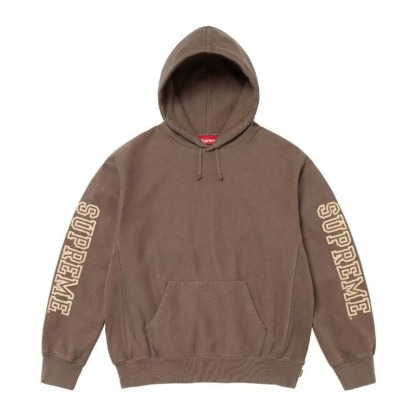 Supreme COLLEGIATE SLEEVE HOODED レタープリント パーカー スウェットシャツ
