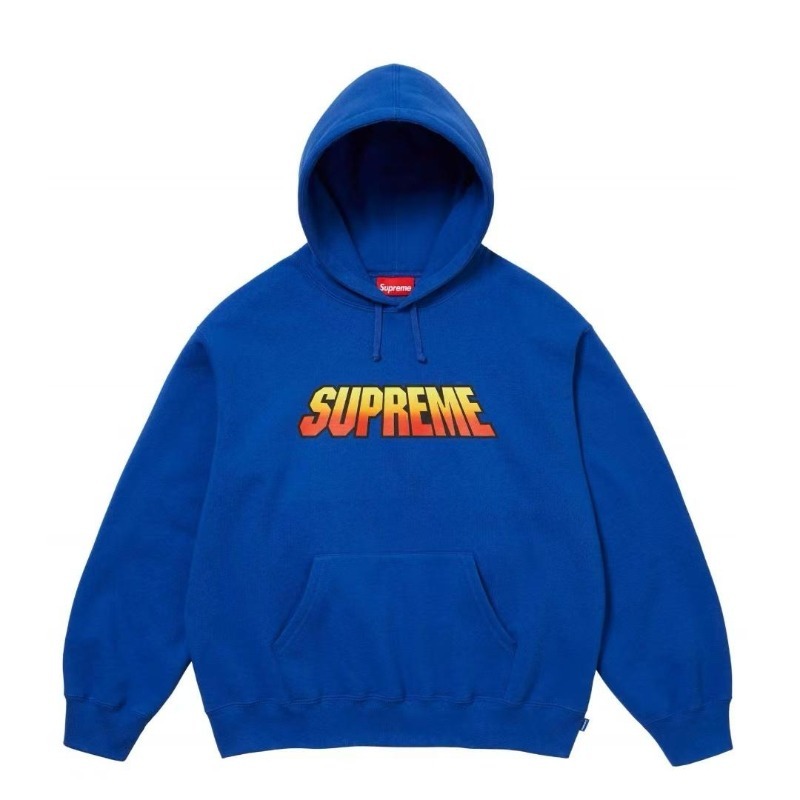 Supreme GRADIENT HOODED グラデーションロゴプリント フード付きスウェットシャツ 男女兼用