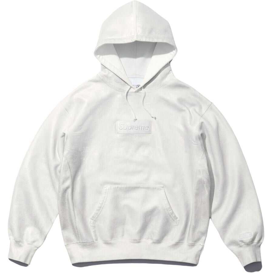 SUPREME MAISON MARGIELA ツーカラー ブランドロゴ 無地 ポケット フード付き スウェットシャツ