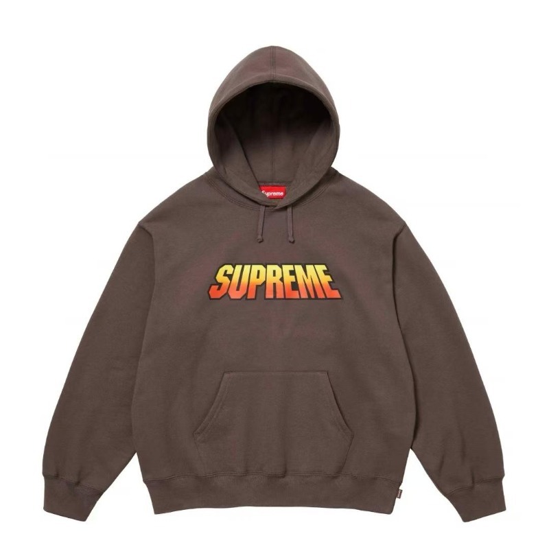Supreme GRADIENT HOODED グラデーションロゴプリント フード付きスウェットシャツ 男女兼用