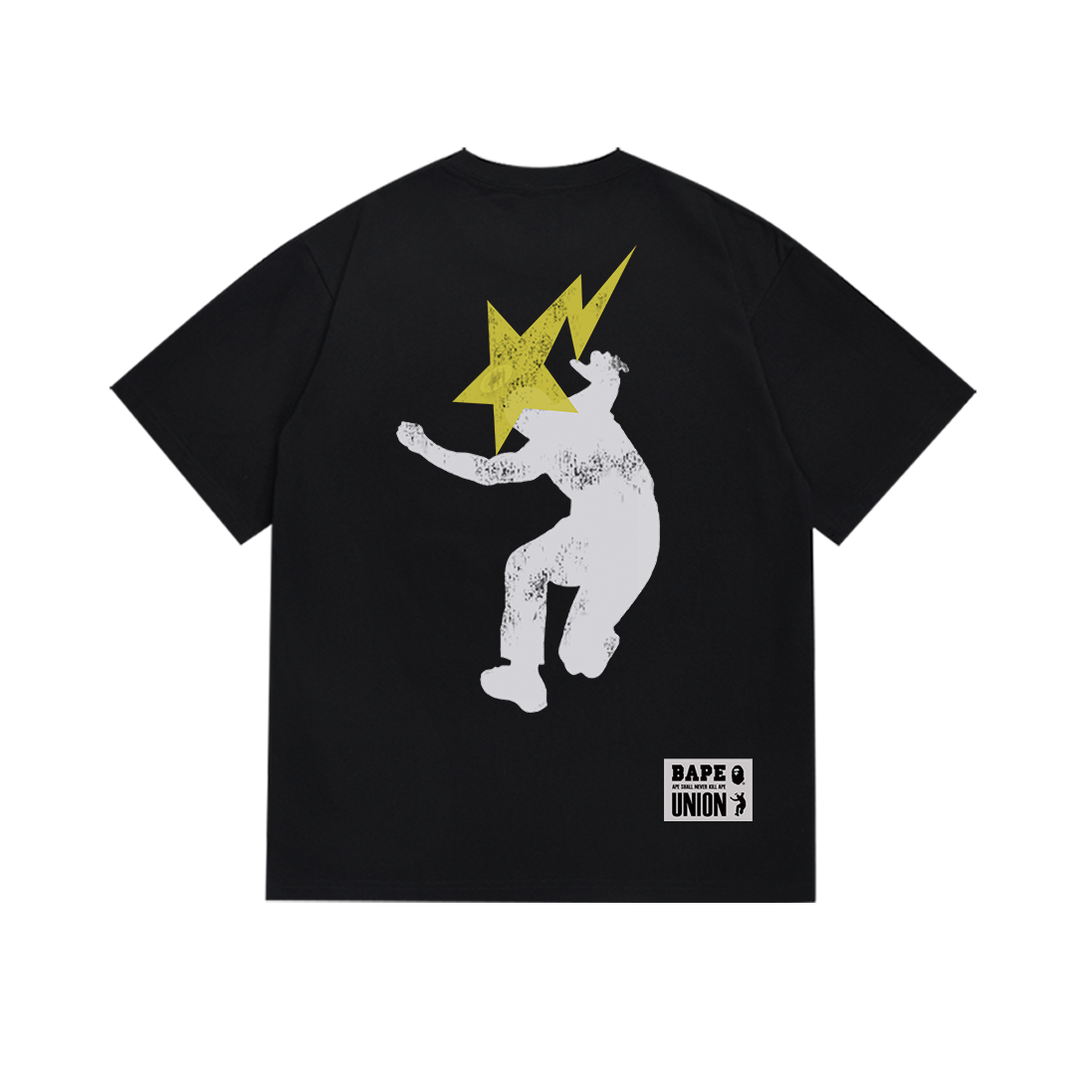 BAPE トレンディな新作猿の頭の迷彩柄プリント半袖Tシャツ 男女兼用 カップル ゆったり半袖シャツ トップス