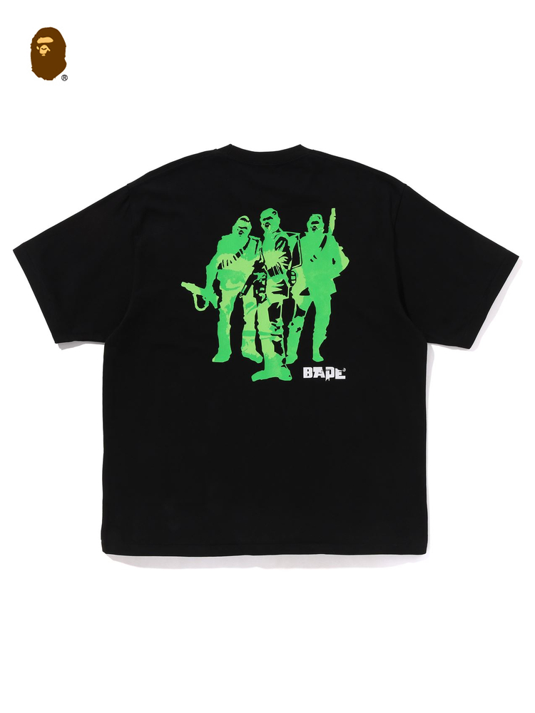 BAPE メンズ 春夏 エイプアーミー レター柄プリント 半袖Tシャツ