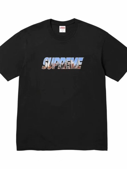 Supreme Week1 GOTHAM Tee ゴッサムシティ レターロゴ 半袖Tシャツ カップル 男女