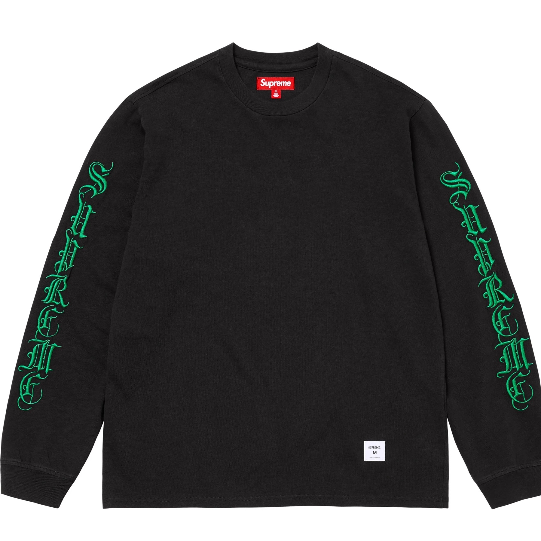 Supreme OLD ENGLISH L/S TEE ゴシック 長袖Tシャツ 秋冬 男女 カップル