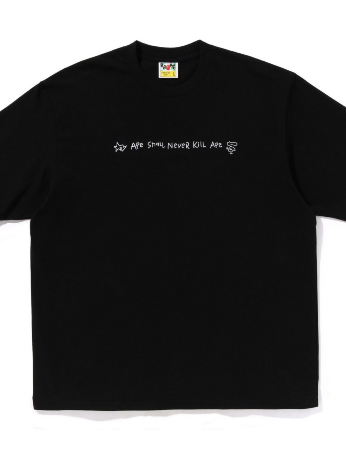 BAPE 落書き小文字エイプヘッドルーズカジュアルアート半袖Tシャツ