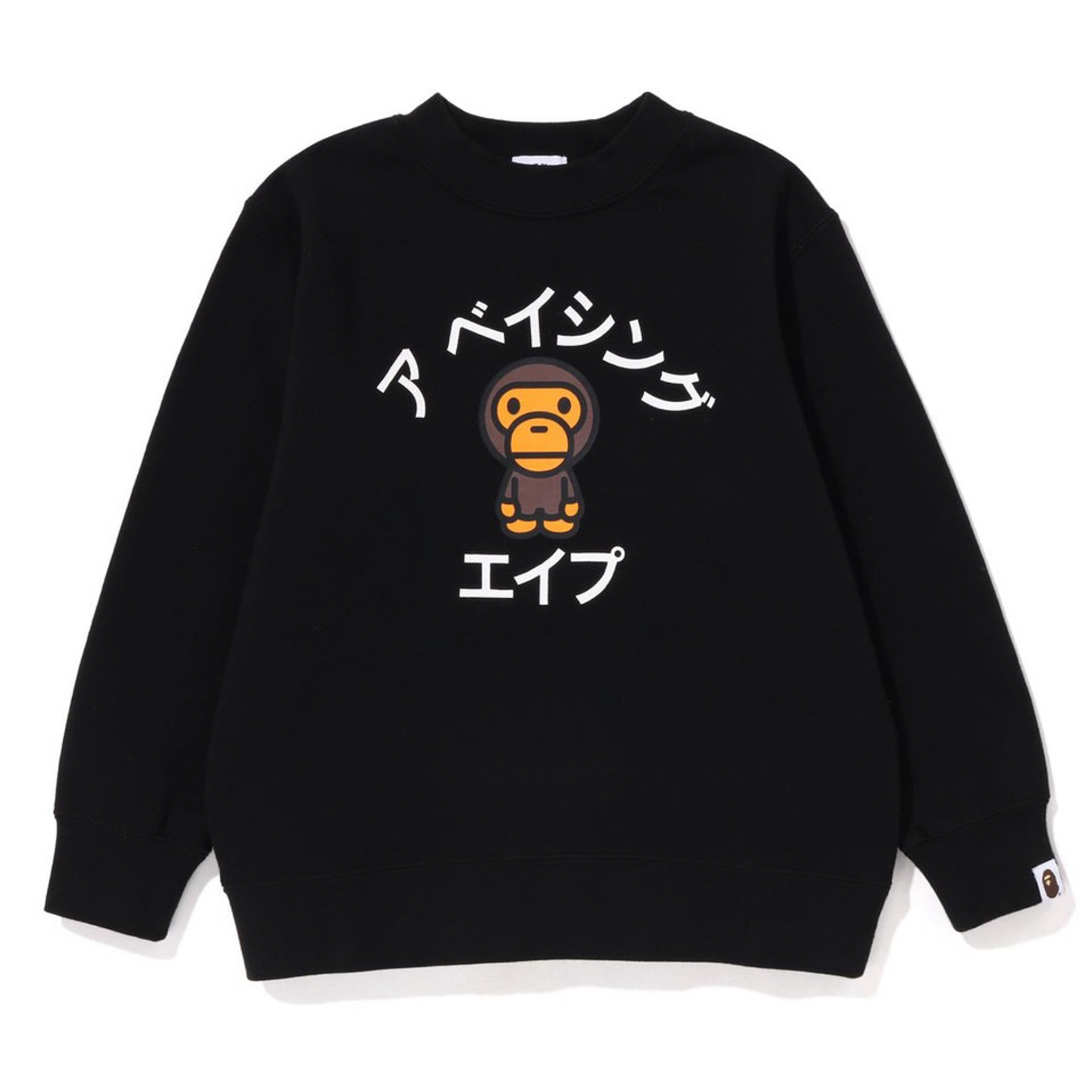 日本のトレンディなブランド bape プリント万能ラウンドネックプルオーバースウェットシャツ