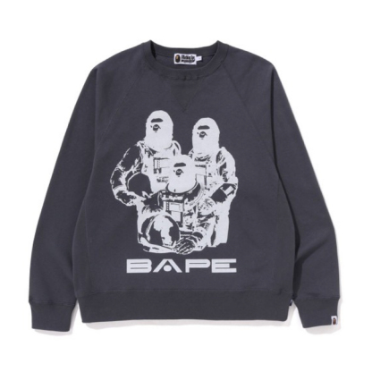 日本のトレンドブランド Bape メンズ 服 エイプ 宇宙飛行士 プルオーバー スウェットシャツ