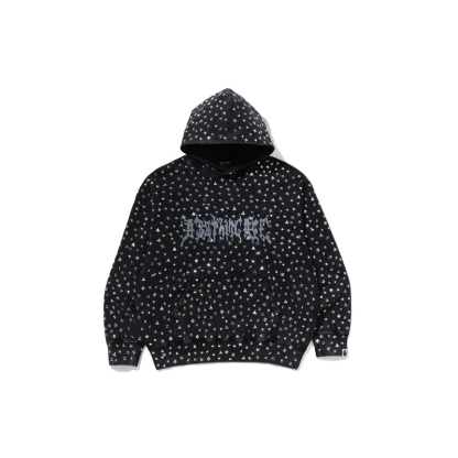 BAPE スタッズロゴ リラックス エイプマン パーカー スウェットシャツ メンズ