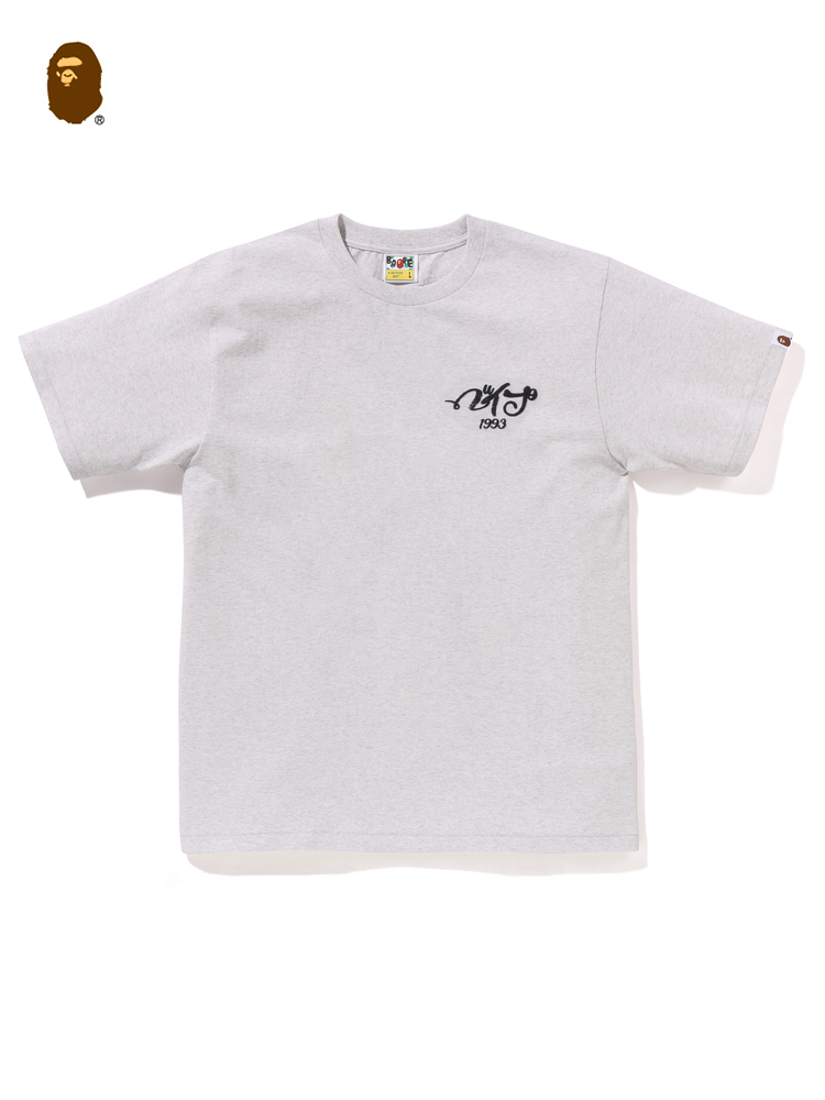 BAPEメンズ24秋冬虎文字柄半袖Tシャツ