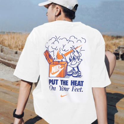 NIKE ナイキ 半袖 メンズ 2025 夏 新作 スポーツ カジュアル ゆったり 漫画 プリント コットン Tシャツ