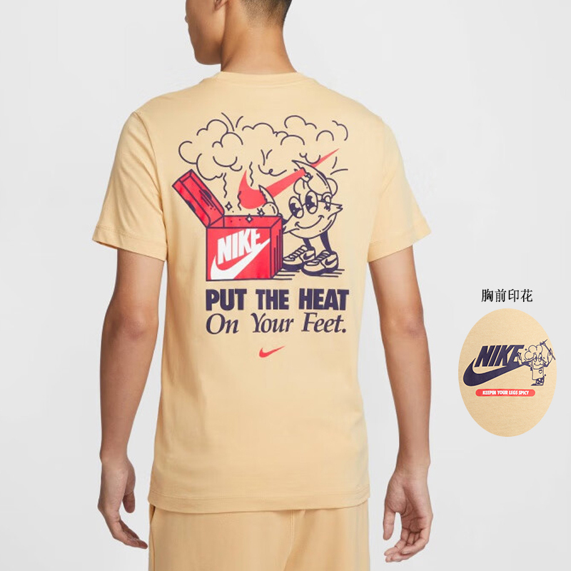 NIKE ナイキ 半袖 メンズ 2025 夏 新作 スポーツ カジュアル ゆったり 漫画 プリント コットン Tシャツ