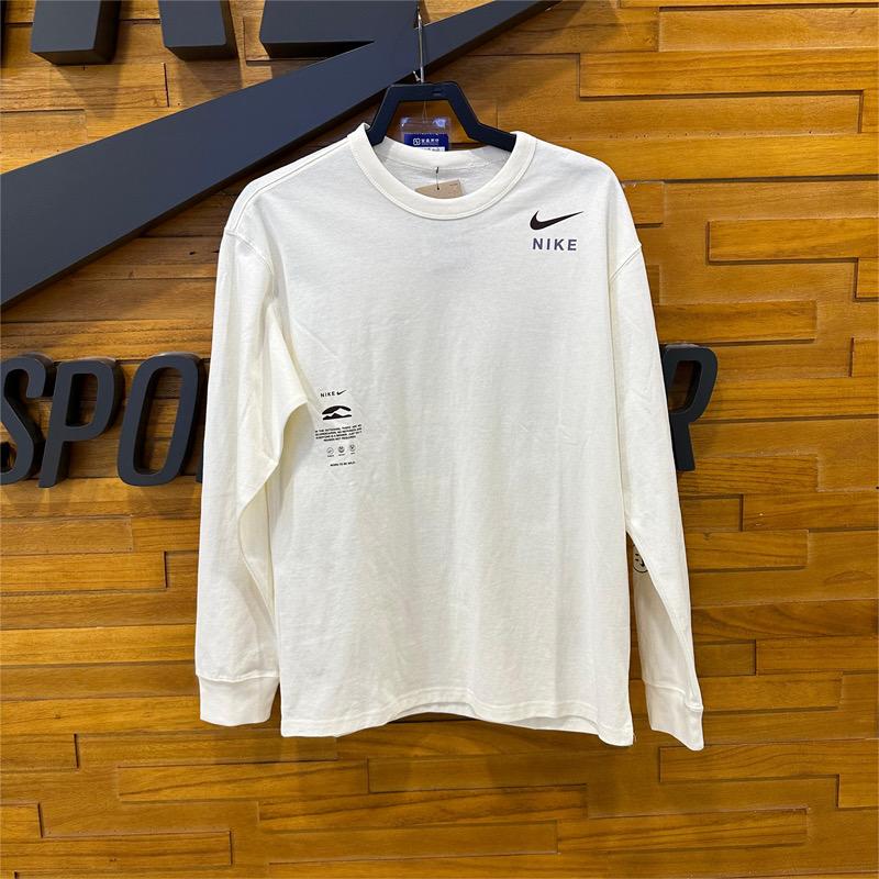 Nike/ナイキ メンズとレディースの長袖Tシャツ、カラフルなニットラウンドネックスポーツゆったりカジュアルトップスプルオーバー