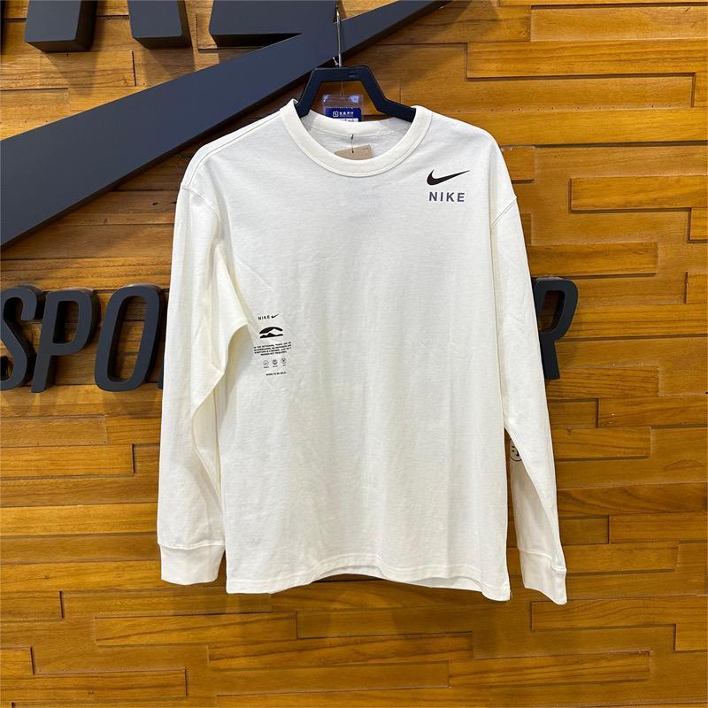 Nike/ナイキ メンズとレディースの長袖Tシャツ、カラフルなニットラウンドネックスポーツゆったりカジュアルトップスプルオーバー