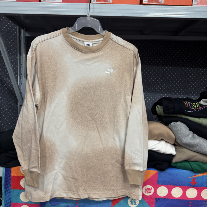 Nike/Nike レディース 新作 ゆったりフィット スマッジプリント ラウンドネック 長袖 T シャツ