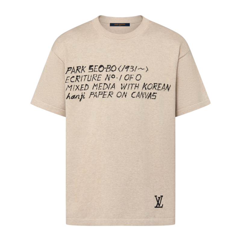 LV/ルイ・ヴィトン メンズ トップス パーク・リ・ボー カプセルコレクション コットンキャンバス Tシャツ ペッパーホワイト 新品