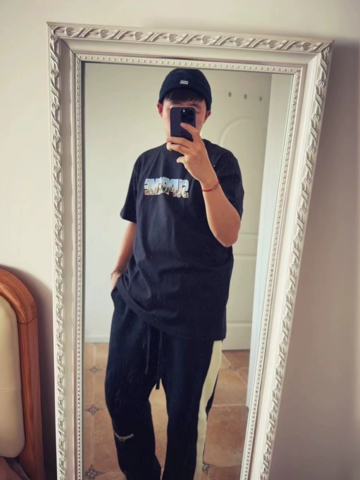 Supreme Week1 GOTHAM Tee ゴッサムシティ レターロゴ 半袖Tシャツ カップル 男女