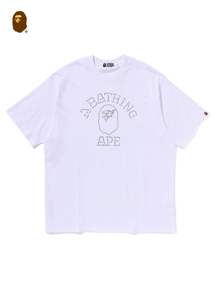 BAPE メンズ 春夏 猿の頭文字 星 ロゴ ダイヤモンド柄 半袖 Tシャツ
