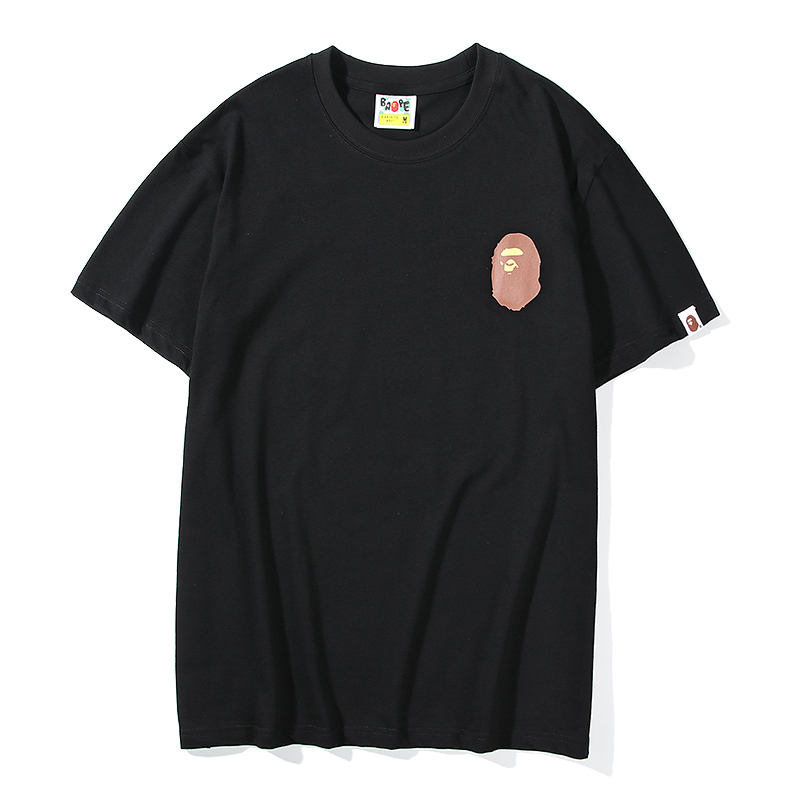 トレンドブランド Bape バックバッジ 半袖 メンズ サメ クラシック パターン コレクション ロゴ レター Tシャツ カップル スタイル