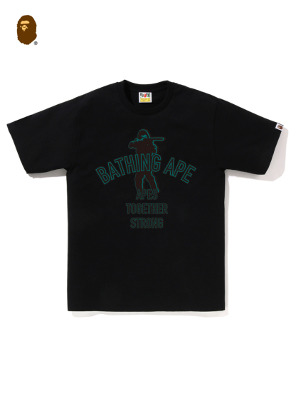 BAPE メンズ 春夏 モンキーアーミー レタープリント 半袖Tシャツ