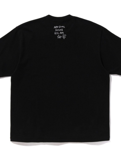 BAPE 落書き小文字エイプヘッドルーズカジュアルアート半袖Tシャツ