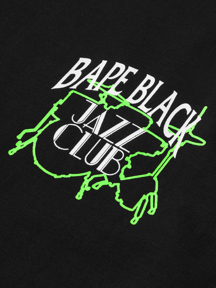 BAPE BLACK メンズ 24th 秋冬 ジャズクラブミュージック レタープリント 半袖Tシャツ