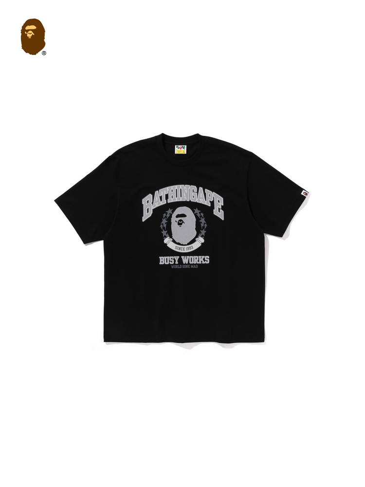 BAPE メンズ 春夏 クラック エイプヘッド レタープリント 半袖 Tシャツ