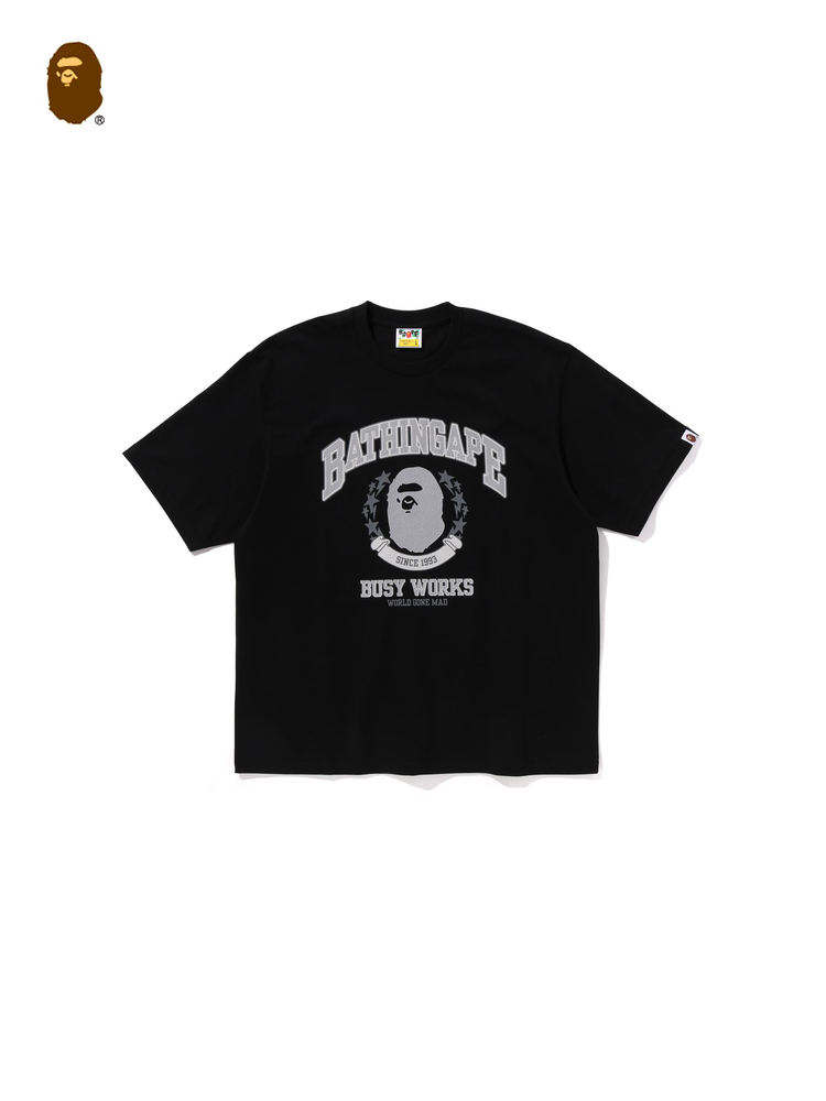 BAPE メンズ 春夏 クラック エイプヘッド レタープリント 半袖 Tシャツ