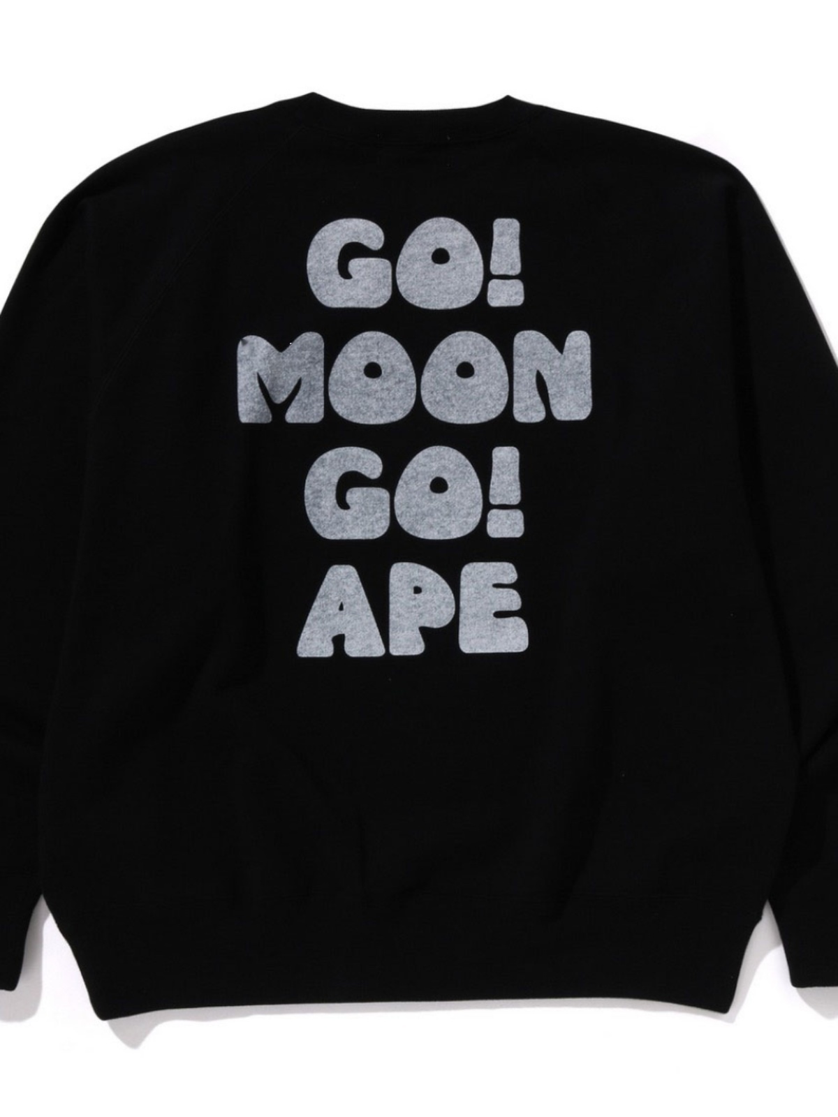 BAPE ラウンドネック スウェットシャツ スペースモンキー フロントとバックプリント ゆったり カジュアル