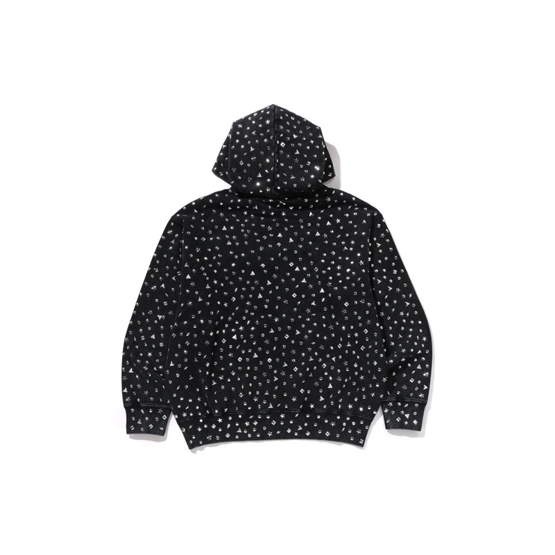 BAPE スタッズロゴ リラックス エイプマン パーカー スウェットシャツ メンズ